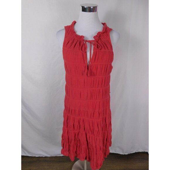 Max Studio Dress Womens Medium Textured Sleeveless Boho Tiered Summer A905Q65 - Picture 1 of 10